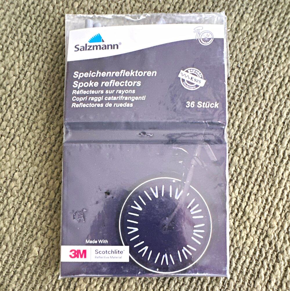 Salzmann 3M Scotchlite Spoke Reflectors 36pc Set Silver Plastic 43036